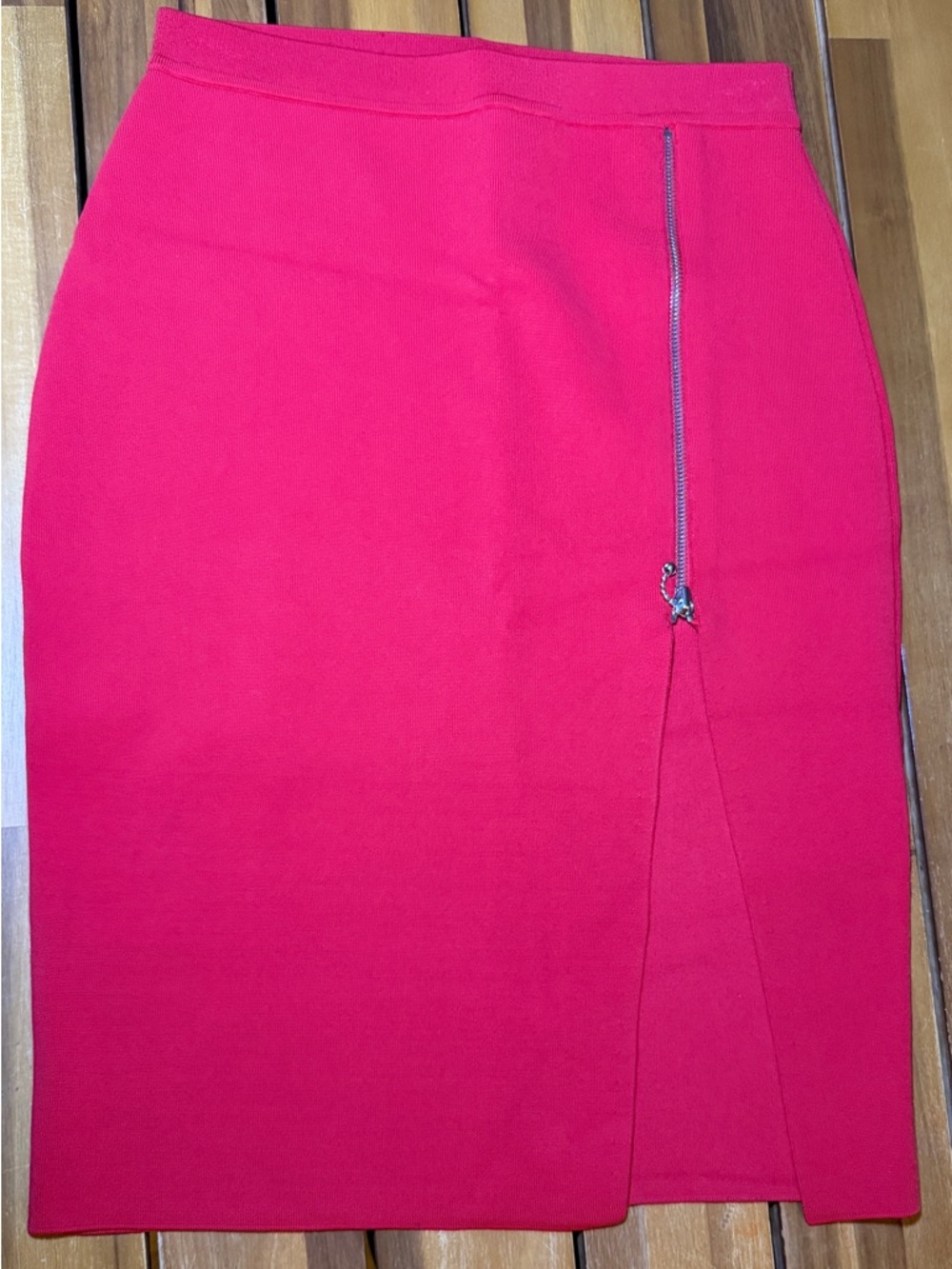 Alexander Wang Red Pencil Skirt with Front Zip